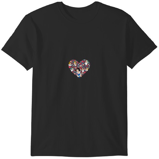 Disney Snow White and the Seven Dwarfs Heart Valentines Day T-Shirts