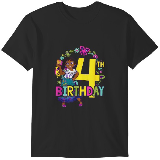 Disney Encanto Mirabel 4th Birthday Smile Floral T-Shirts