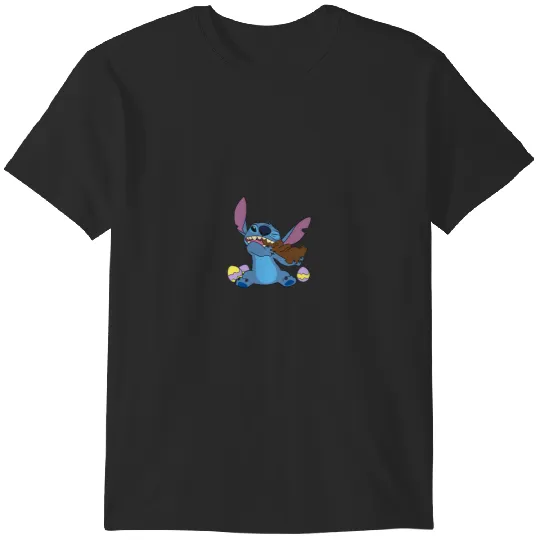 Disney Stitch Eats Chocolate Bunny Easter T-Shirts
