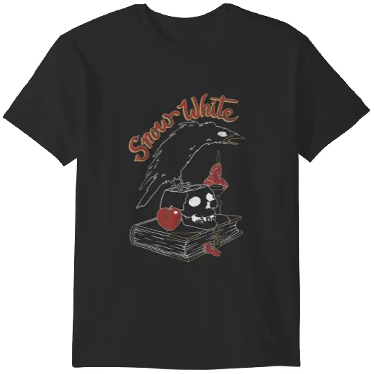 Disneys Snow White Queens Crow On Skull Graphic T-Shirts
