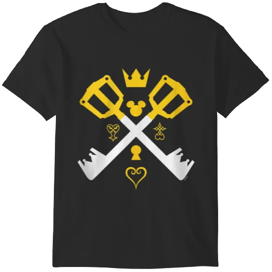 Disneys Kingdom Hearts Iconic Symbols Cross Keyblades Poster T-Shirts