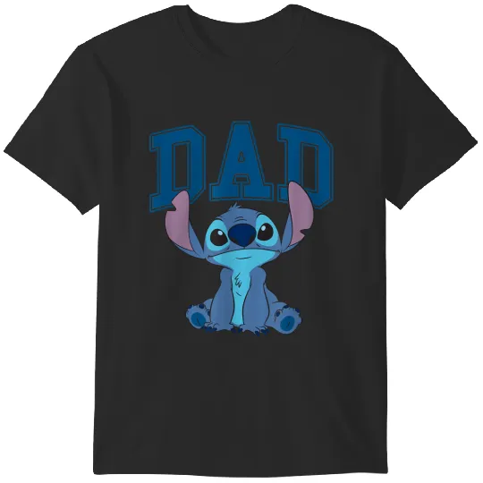 Disney Lilo Stitch Vintage Dad Cool Stitch Collegiate Logo gifts  T-Shirts