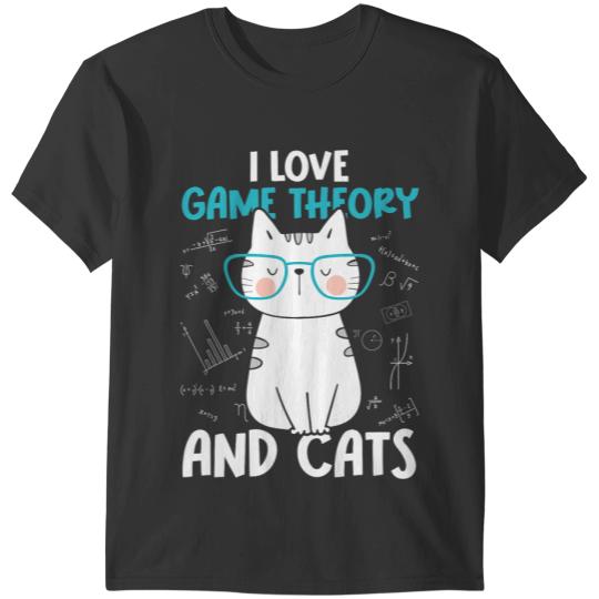 Cat Paws I Love Math and Cats 2Funny Game Theory T-Shirts