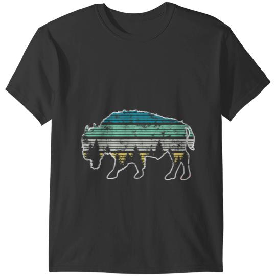 Cattle Cow Bisons Buffalo Farmer Animal Nature Cattle Cow Woods Forest T-Shirts