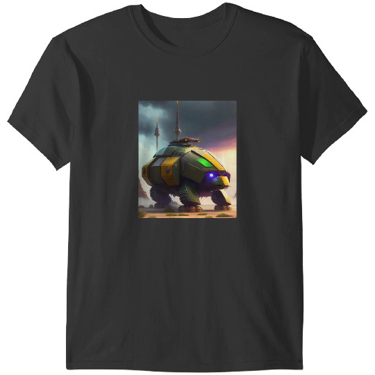 KV9 Turtle Armored Turtle Behemoth Robotic Tank Futuristic Robot Art T-Shirts