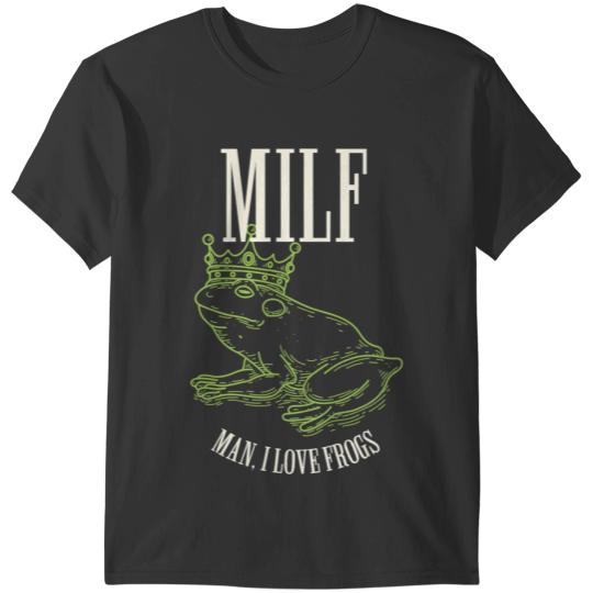 Frog Gift Man I Love Frogs Green Tree Frog Toad Nature Lover Funny T-Shirts