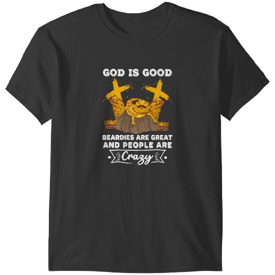 Bearded Dragon Funny Pet Bearded Dragon Lizard Reptile God Is Good T-Shirts