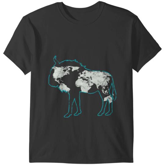 Cattle Cow Bisons Buffalo Farmer Animal Nature Cattle Cow Earth Map T-Shirts