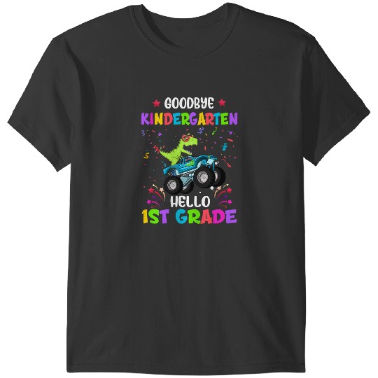 Dinosaur Dino Teacher Boy Goodbye Kindergarten Hello First Grade Graduation Trex T-Shirts