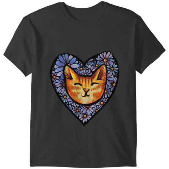 black cats Paws Orange Tiger Stripe Cat Tabby T-Shirts