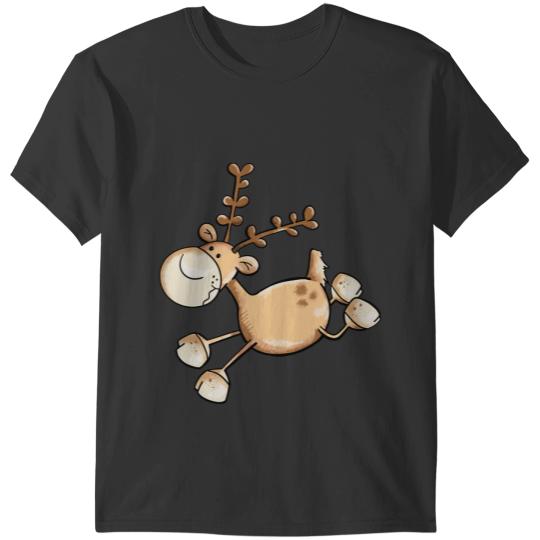 Deers Funny Reindeer I Deer Damwild Animal Motif Animal Print T-Shirts
