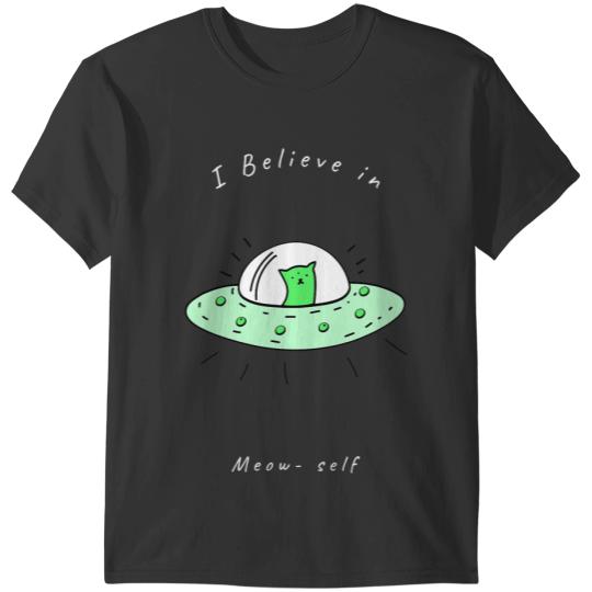black cats Paws Alien Cat Meow Self T-Shirts