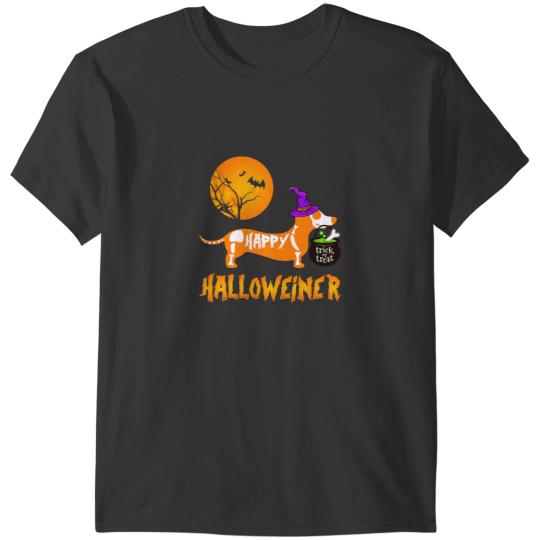 Dachshund Moon Autumn Halloween Dachshund Dog Lover T-Shirts
