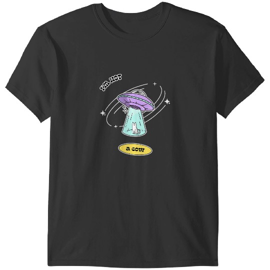 black cats Paws Spaceship Kitty Cat Alien Abduction Alien Space Ufology T-Shirts