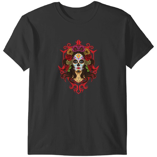 Cat Paws Santa Muerte 2La Calavera Catrina 2Sugar T-Shirts