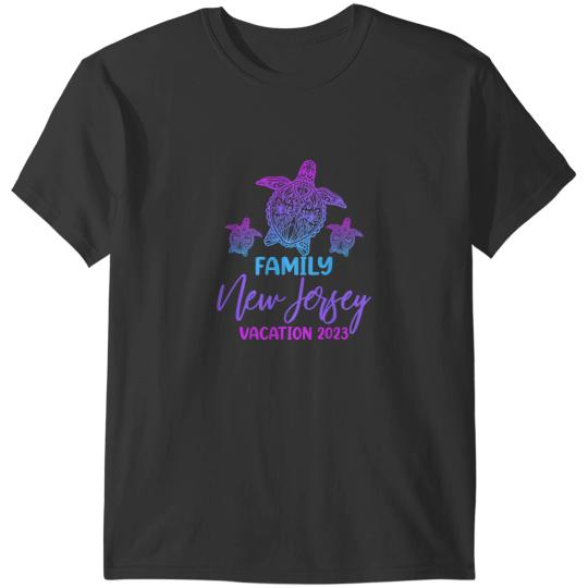 KV9 Turtle Family Vacation 2Sea Turtle New Jersey Beach T-Shirts