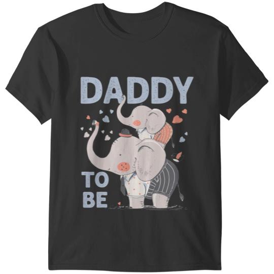 Elephants Lover Great Daddy To Be Elephant Baby Shower Pregnancy Reveal T-Shirts
