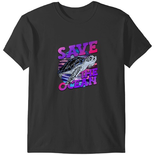 KV9 Turtle Save The Ocean Nature Advocacy Sea Turtle Earth Day T-Shirts
