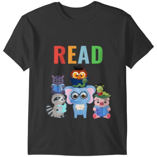 Elephants Lover Book Funny Teacher Read Library Book Club Piggie Elephant Pigeons T-Shirts