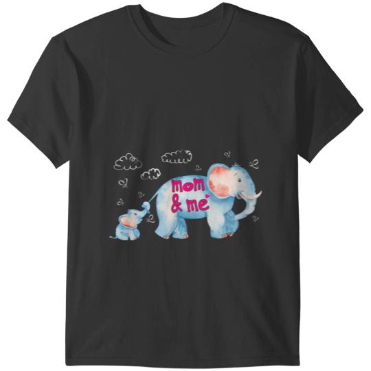 Elephants Lover Cute Elephant Mom And Me Mothers Day Mom Grandma Daughter T-Shirts
