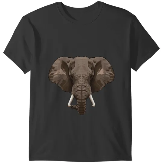 Elephants Lover Face Big And Tall Elephant Wildlife Animal Head T-Shirts