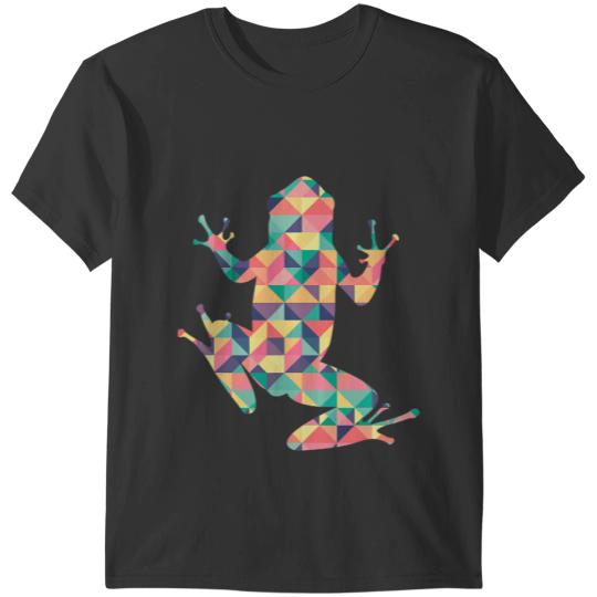 Frog Gift Bullfrog Abstract Color Summer Toad Animal Lover Girl Gift T-Shirts
