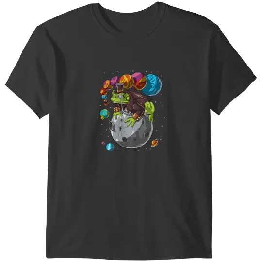 Frog Gift Astronauts psychedelics Frog Space Planets Steampunk Fantasy Cosmic T-Shirts