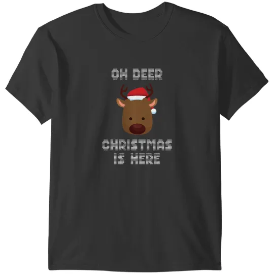 Deers Christmas is Here Rudolph Ugly Christmas T-Shirts