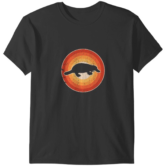 Platypus Gift Retro vintages 60s 70s Sunset Mammal Animal Lovers 1 T-Shirts