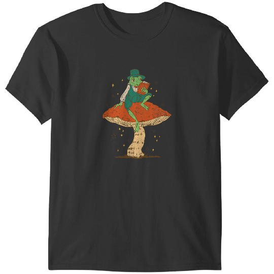 Frog Gift Cottagecore Kawaii Frog Sitting On Mushroom Fungi Goblincore 11 T-Shirts