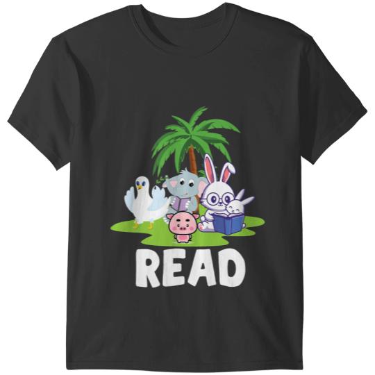 Elephants Lover Book Funny Library Teacher Read Book Club Piggie Elephant Pigeons T-Shirts