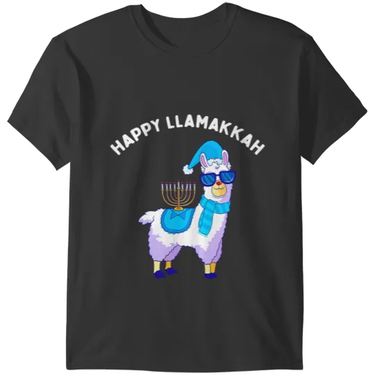 Lama Llama Happy Llamakkah Hanukkah Llama Chanukah Alpaca Women Gift T-Shirts