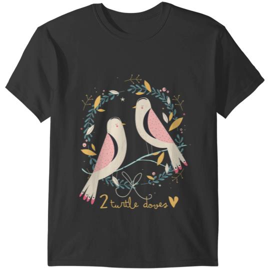 KV9 Turtle Two Turtle Doves 12 Days Of Christmas Song Coral Rhyme xmass 21 T-Shirts