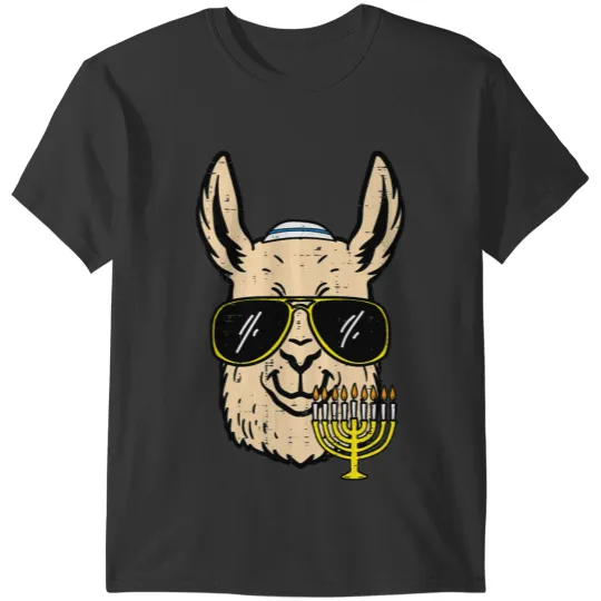 Lama Llama Hanukkah Llama Chanukah Jewish Alpaca Men Women Kids Boys T-Shirts