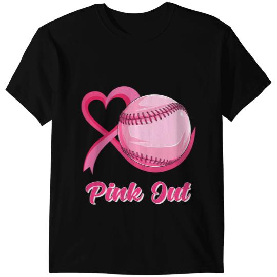 Baseball Gift Leopard Pink Out Baseball Tackle Breast Cancer Awareness 4 T-Shirts