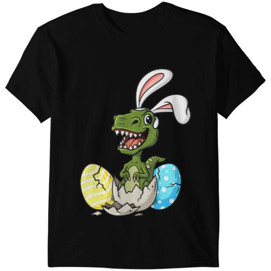 Dinosaur Dino Dino Easter Day T Rex With Bunny Ears Eggs Funny Boys Girls Kids1 T-Shirts