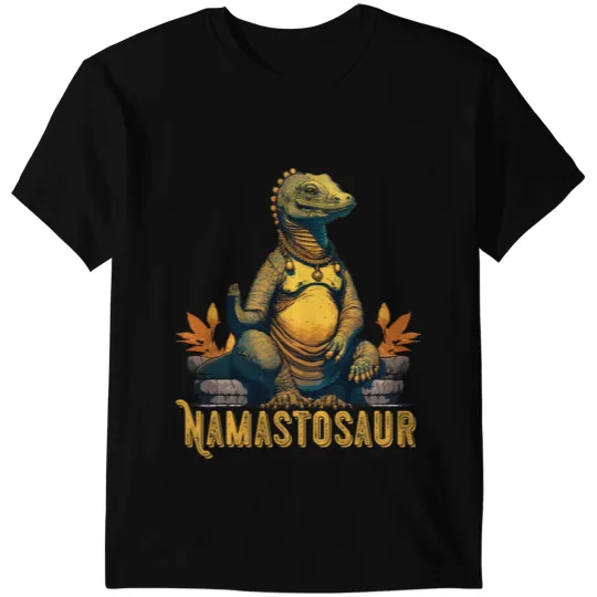 Dinosaur Dino Buddha Namaste Dino Saurus Gautama Meditation Buddhism T-Shirts