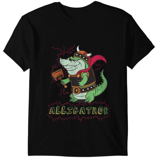 Alligator Animals alligator thor norse god funny Crocodile T-Shirts