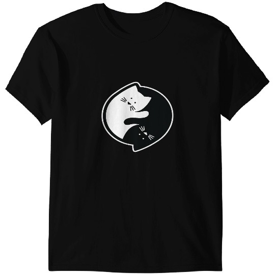 black cats Paws Ying Yang Cat I Meditation Relax Yoga Buddhist Esoteric T-Shirts