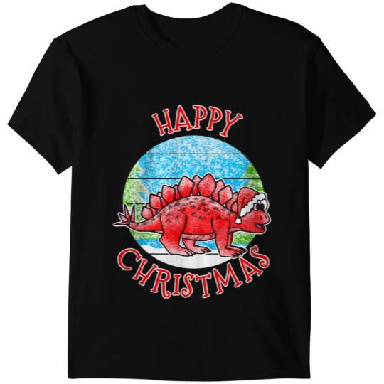 Dinosaur Dino Christmas Stegosaurus Dinosaur Xmas T-Shirts