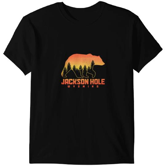 Camping Camp Jackson Hole Wyoming Bear Pride Hiking Camping vintages 1 Camper T-Shirts