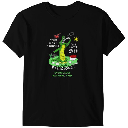 Alligator Animals Everglades National Park Send More Tourists Funny Crocodile T-Shirts