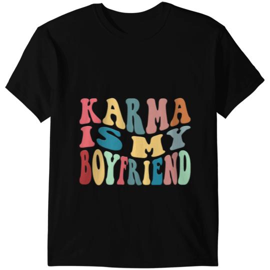black cats Paws Karma Is My Boyfriend Karma Is Cat Funny Sarcastic Music 22 T-Shirts