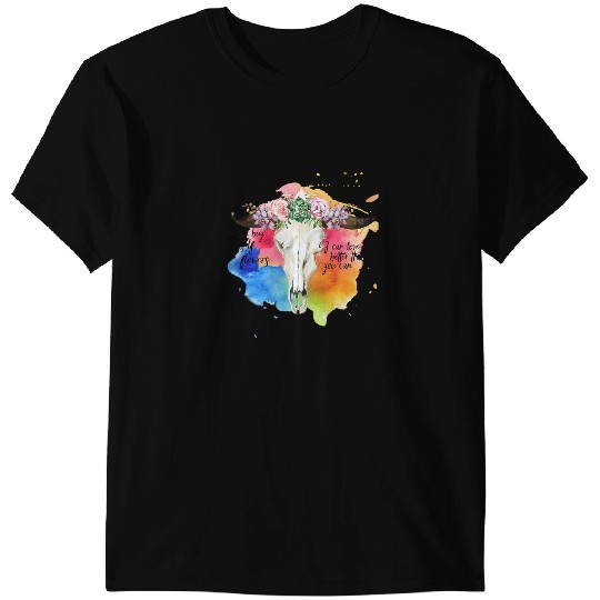 Cattle Cow I Can Buy Myself Floral Boho Flower Cow Skull Country Music T-Shirts
