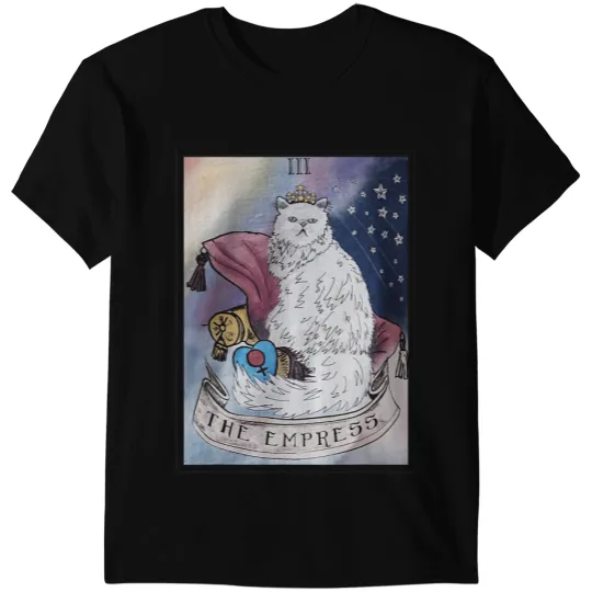 Cat Paws The Empress Cat Tarot Card Funny Cat Lover Cat Mom Cat Lady T-Shirts