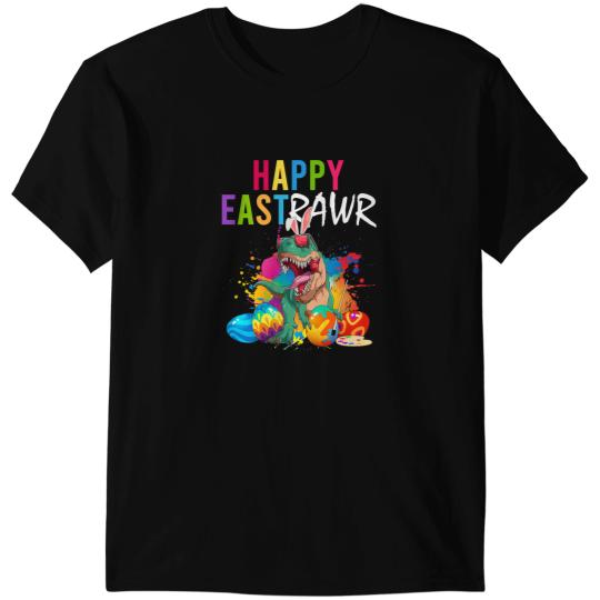 Dinosaur Dino Dino Happy Eastrawr T Rex Easter Bunny Egg Costume Kid Easter Day T-Shirts