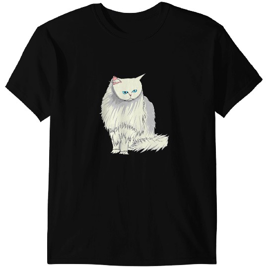Cat Paws Persian Cat Drawing Cat Lover Lady Animals Kitten Men Women T-Shirts