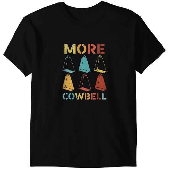 Cattle Cow More Cowbell Retro T-Shirts