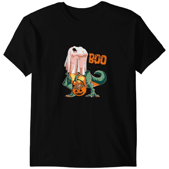 Dinosaur Dino Funny ghosts Dinosaur T rex Boo Halloween Pumpkin Men Boys T-Shirts