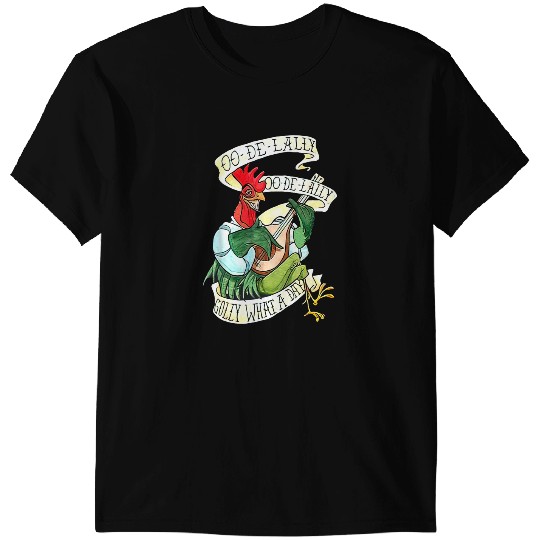 Chicken Poultry Guitarist OO DE LALLY GOLLY What A Day Rooster Playing Guitar T-Shirts